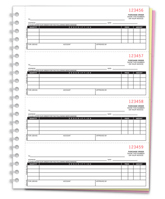 NC-124 Stock Purchase Order Books